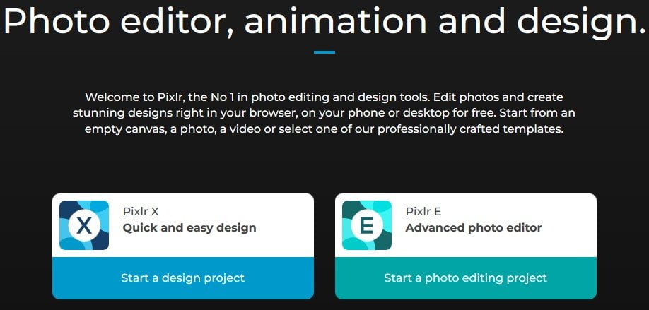 Pixlr - Online image editing tool.